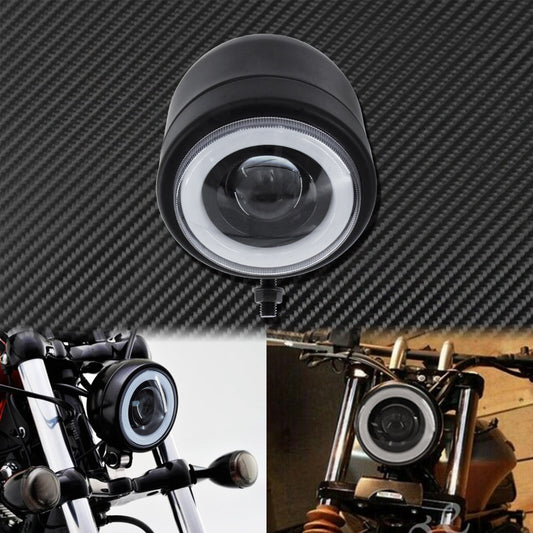 Motorcycle LED Amber Headlight Head Lamp Black Fit For Sportster XL 883 1200
