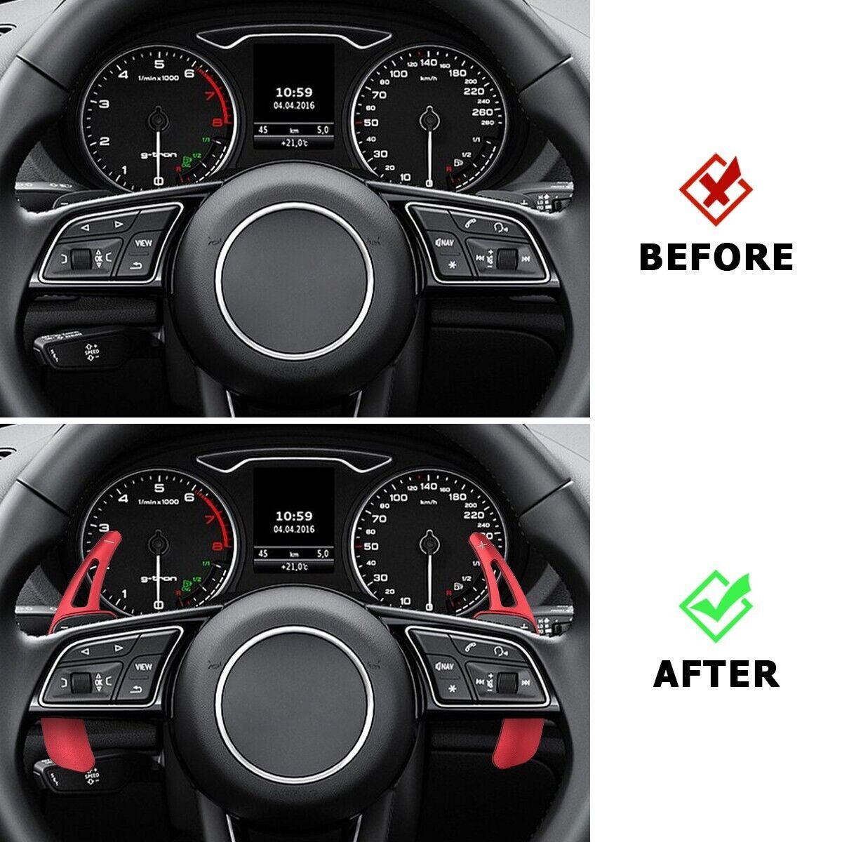 for Audi Q3 Q5 Q7 for A4 A3 for A5 A7 S4 Steering Wheel Paddle Shifter Accessories