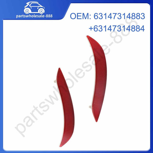 2 Rear Bumper Reflectors Fits for 2013-2016 for BMW X1 E84 Left Right Red