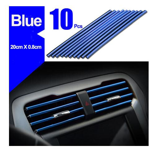 Blue decorative strip for car air conditioning sockets in for Jeep for Mini