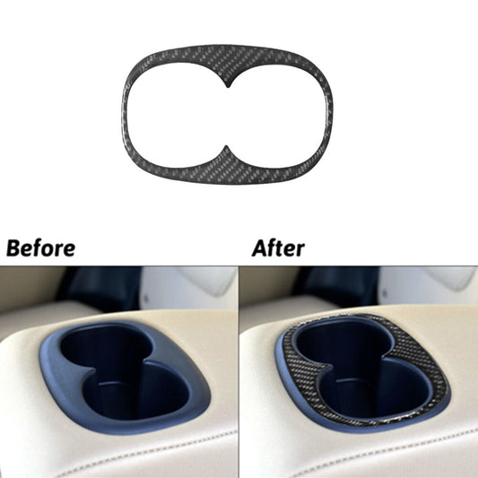 Carbon Fiber Rear Armrest Cupholder Trim for Mitsubishi Outlander 2014-2016