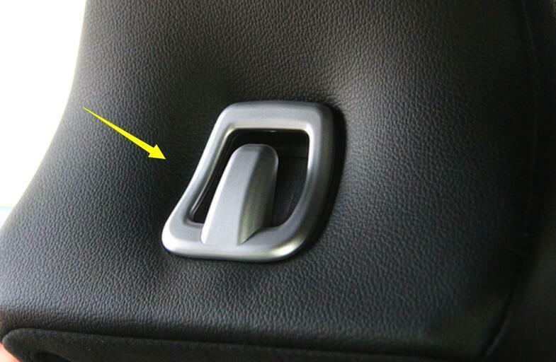 for Ford for Mustang 2015-2022 Matte Silver Front Row for Seat Back Hook Up Trim 2PCS