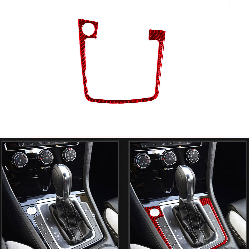 Red Carbon Fibre Control Panel Type B Trim for VW for Golf MK7 2013-2019