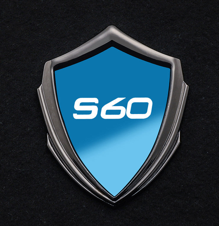 Suitable for Volvo S60 rear window cover side badge sticker decal badge in blue and gray