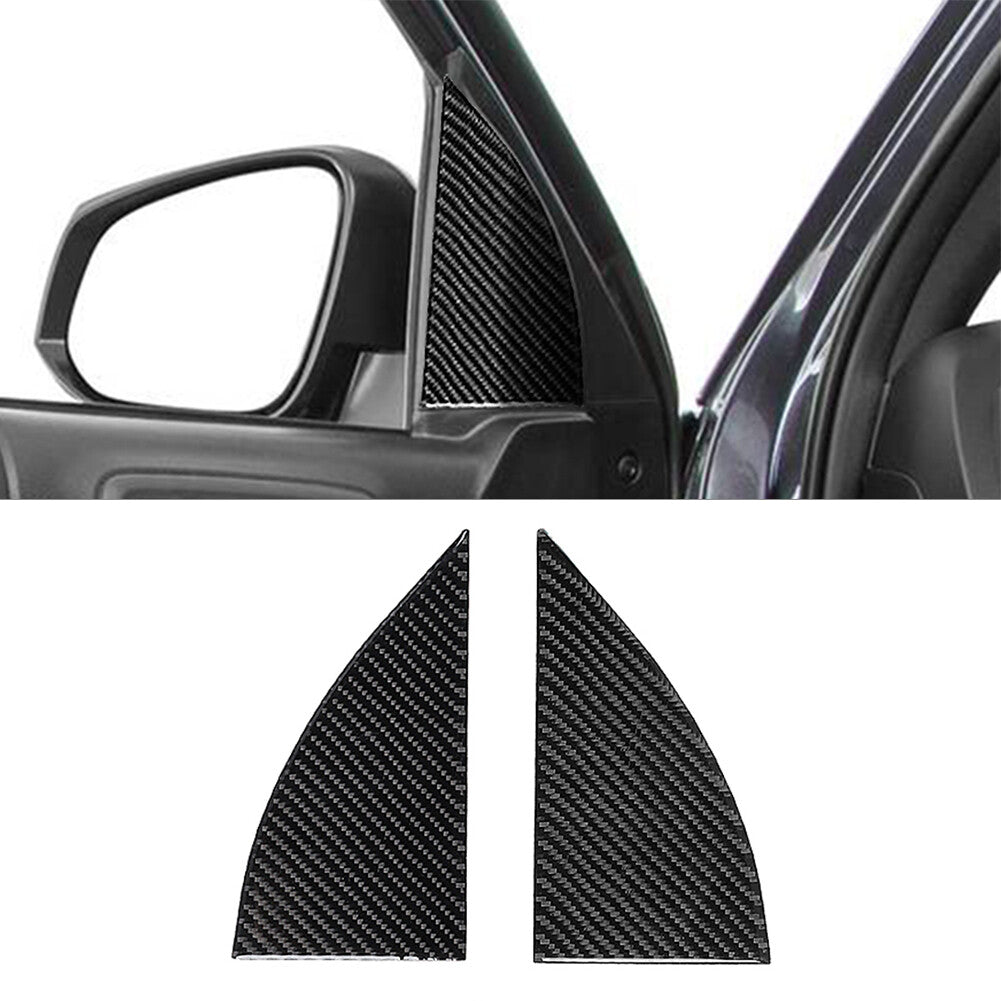 for Toyota Tacoma 2016-2022 Carbon Fiber Interior Door A-pillar Cover Trim Black