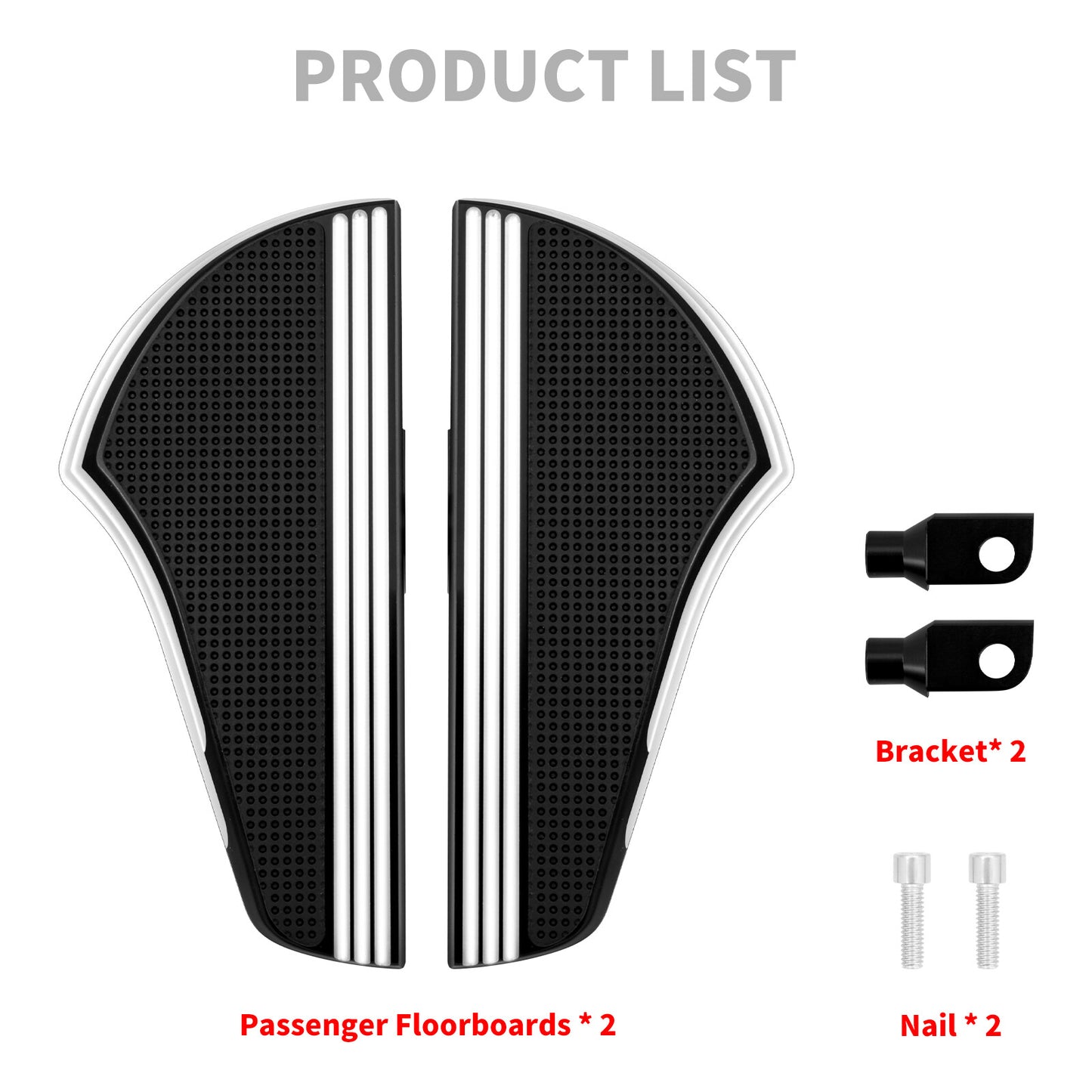 Passenger Defiance Floorboards Male Mount for Harley Touring Road Electra Glide