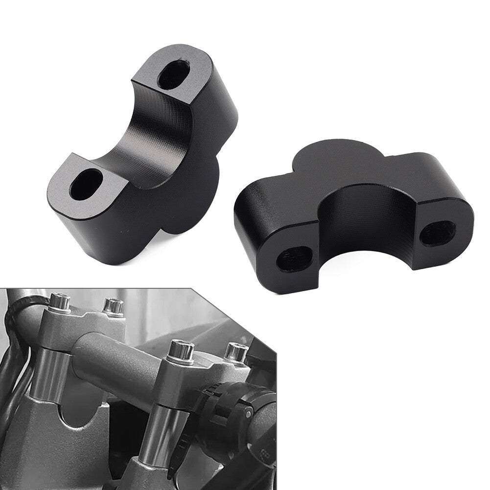 Motorcycle HandleBar Risers Mount Clamp 1 1/8 28mm for Honda for Kawasaki Black
