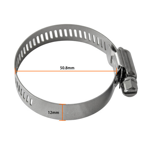 2-inch worm gear hose clamp, tube clamp, tube clamp, worm drive fuel line clamp, 10 pieces
