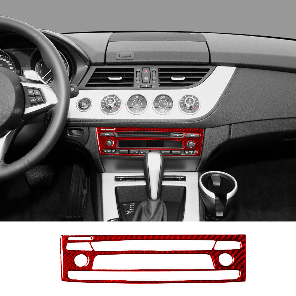 Red carbon fiber interior console cover trim suitable for BMW Z4 E89 2009-16
