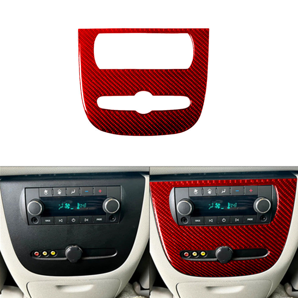 Red Carbon Fiber Rear Console Outer Frame For Silverado/tahoe/ for sierra 07-14 TypeA