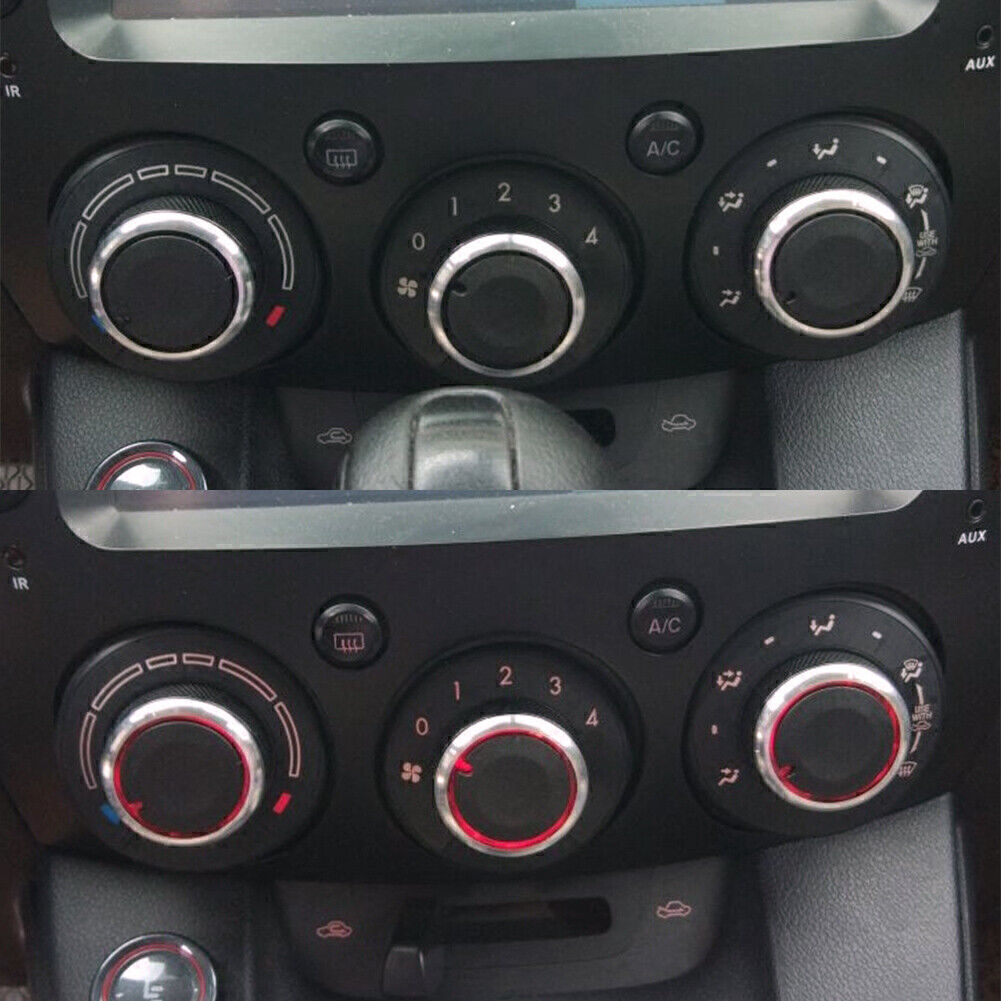 for Mazda 2 3x Switch Knob Heater Climate Control Button Dials Frame A/C