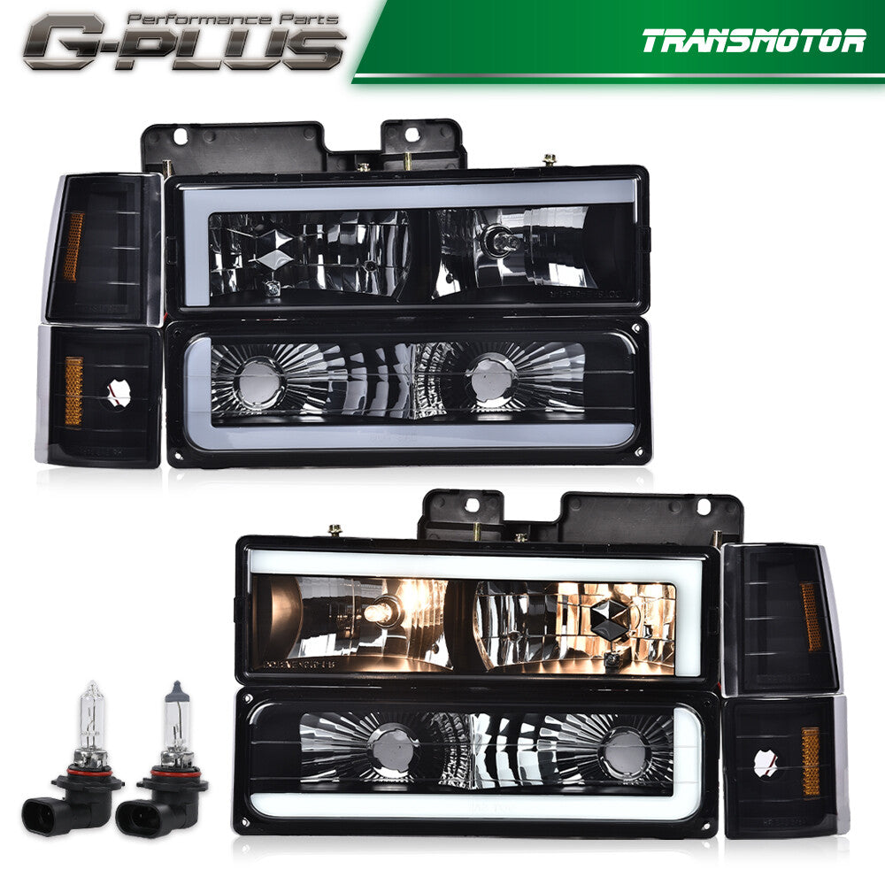Fits 94-98 C10 C/K Silverado LED DRL Gum Water + Tooth Blue Red