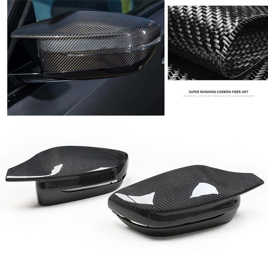 2PCS for BMW M3 G80 M4 G82 2021-23 Carbon Fiber Rear Mirror Cover Replacement
