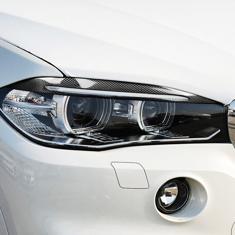 carbon fiber car headlight eyelid/brow cover trim suitable for BMW X5 F15 14-18