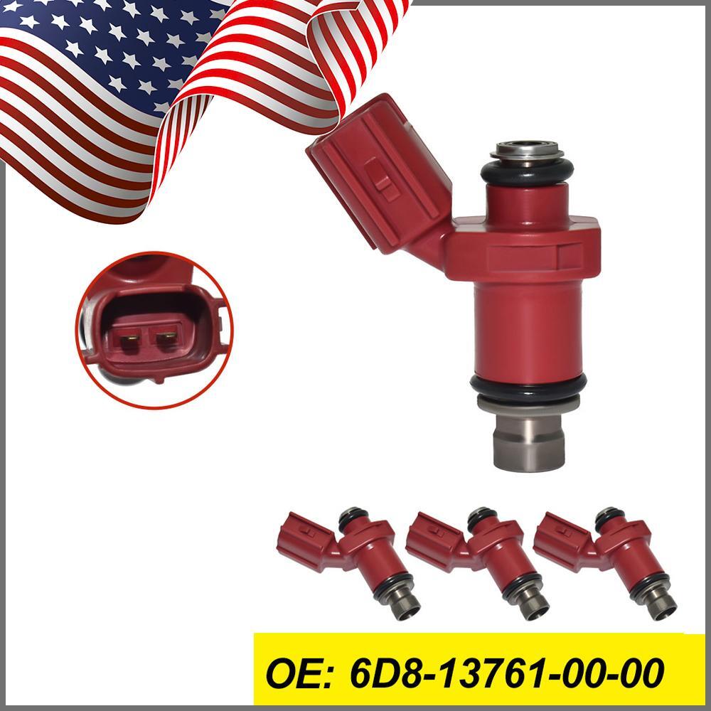4x Fuel Injector 6D8-13761-00-00 for Yamaha Outboard 4 Stroke 80BEL 75-90HP