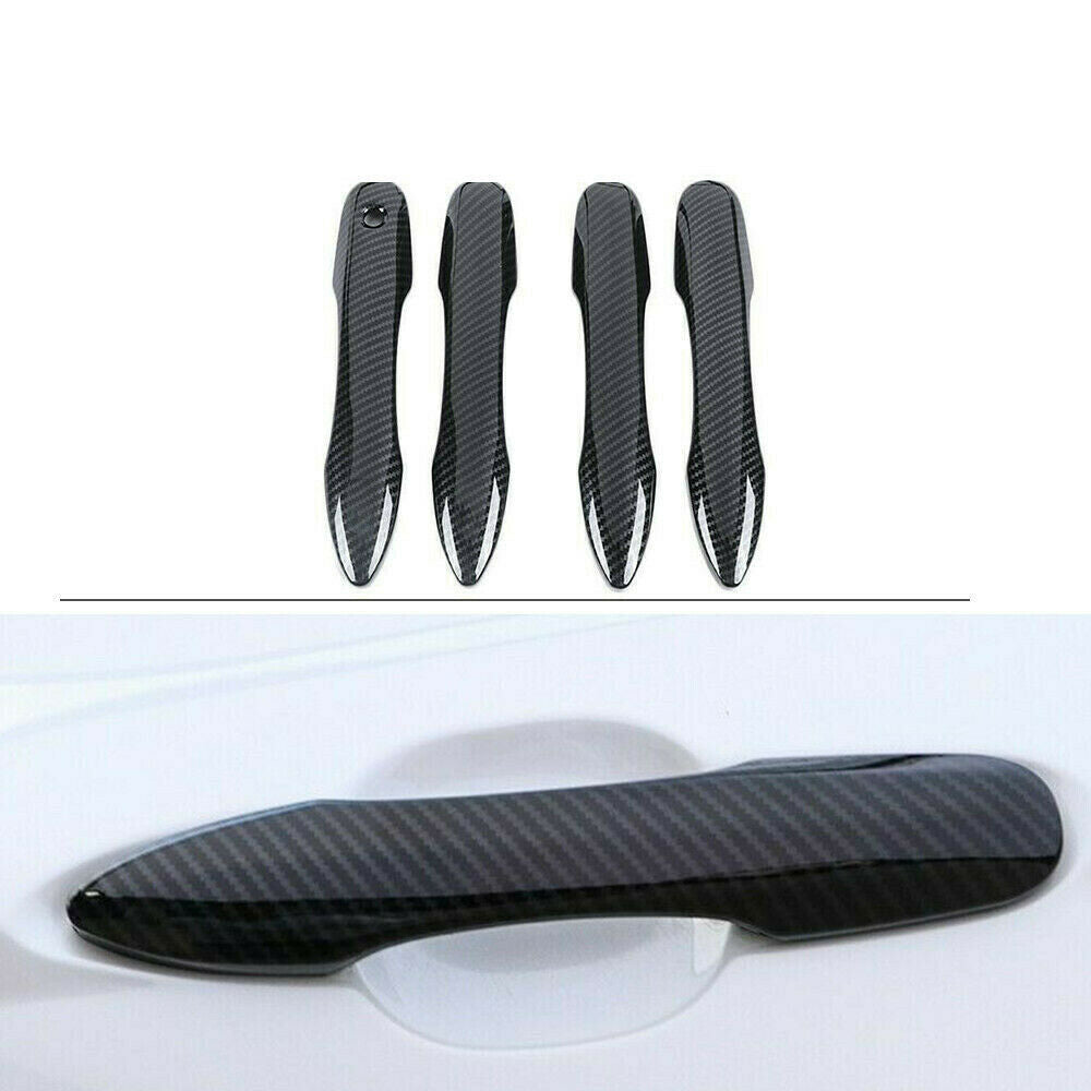 ABS Carbon Fiber Door Handle Cover Trim for Toyota for Camry XV 70 for Corolla 2017-2021