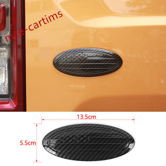 Carbon ABS Car Rear Logo Decorative Cover for Ford F150 /Bronco /Bronco Sport