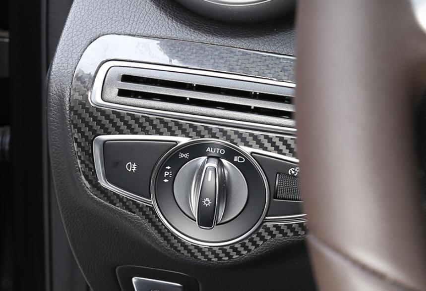Dry Carbon Fiber Headlight Switch Control Frame Trim for Benz G W464 G350 G55/63