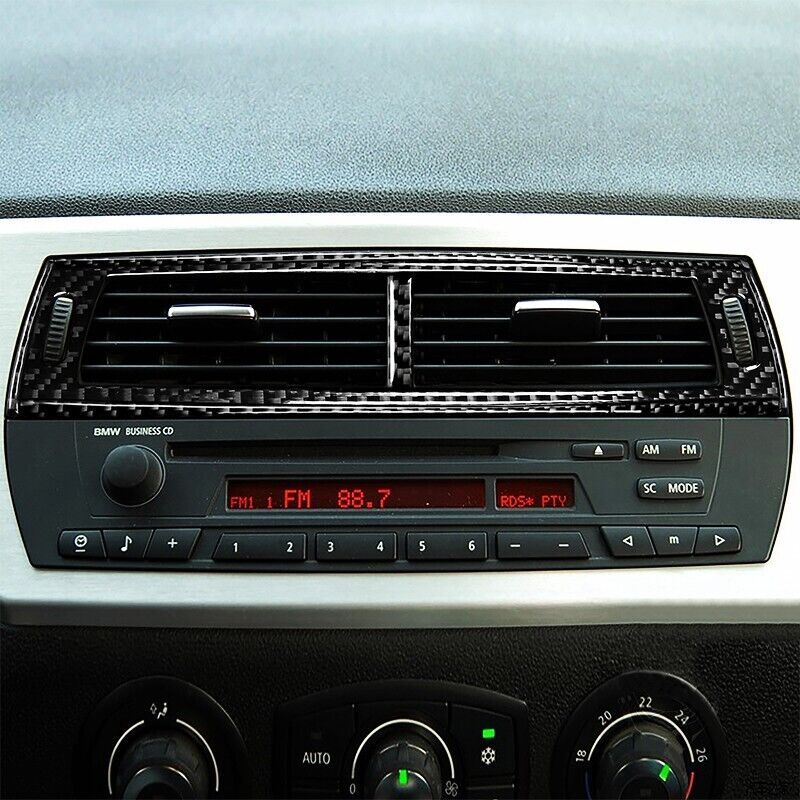 Real Carbon Fiber Car Middle Vent Outlet Cover Trim Fit for BMW Z4 E85 2003-2008