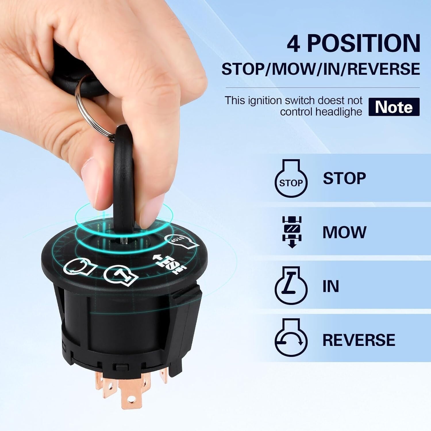 Ignition Switch for Craftsman,Husqvarna,AYP,MPN,Delta,Poulan,Ariens,MTD,Snapper