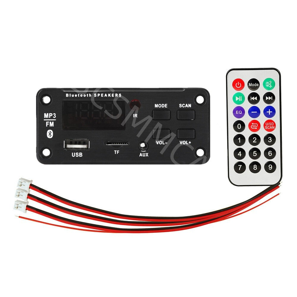 6-12V Car Handsfree Bluetooth MP3 Decode Board With Bluetooth Module FM TF AUX