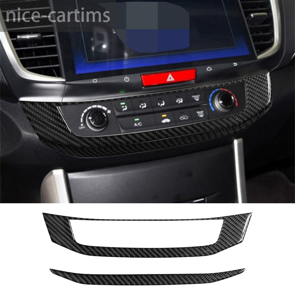 for Honda Accord 2013-17 Center Console Air Condition AC Panel Trim Carbon Fiber