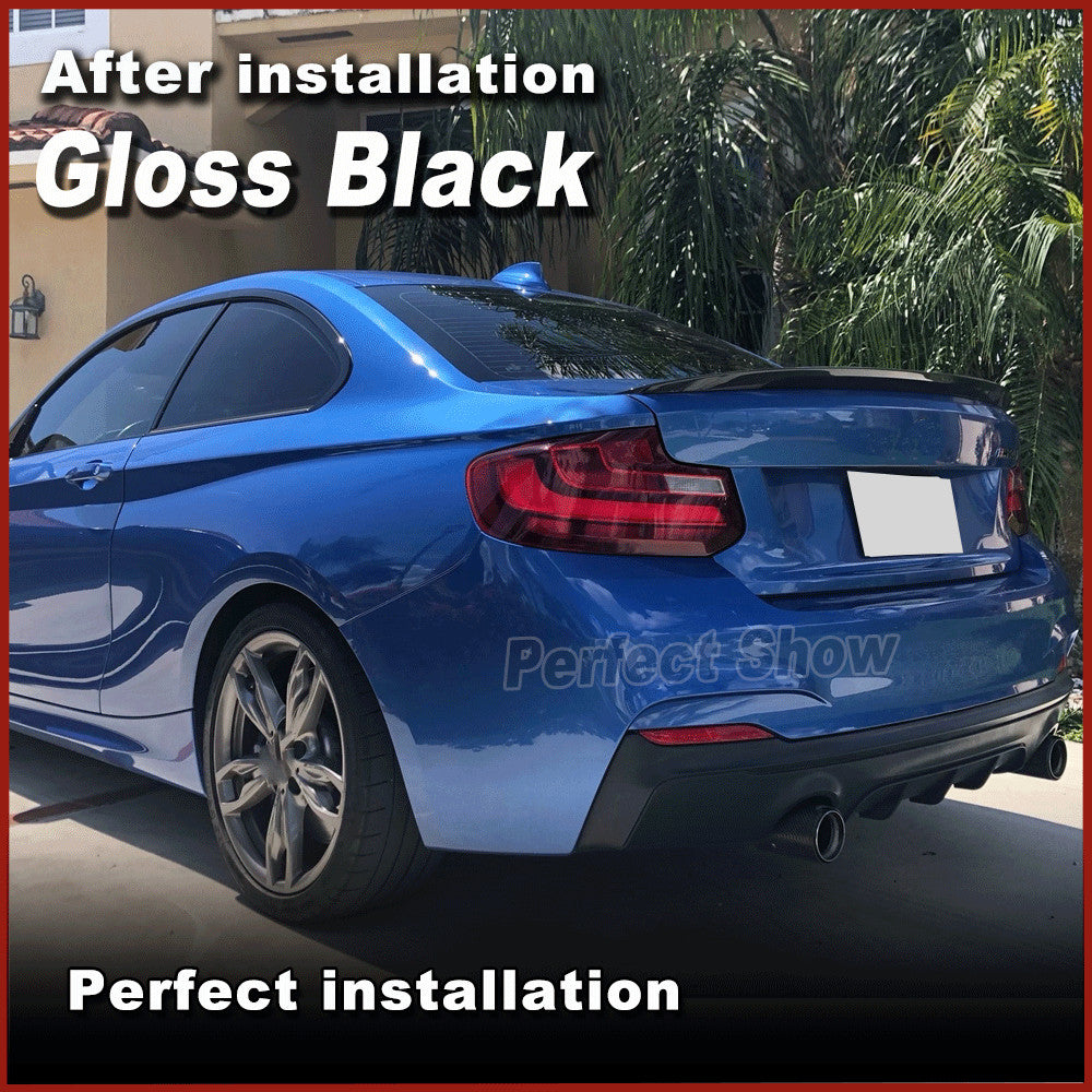 for BMW F87 M2 F22 220i M235i 2014-2021 Glossy Black Rear Trunk Spoiler Wing Lip