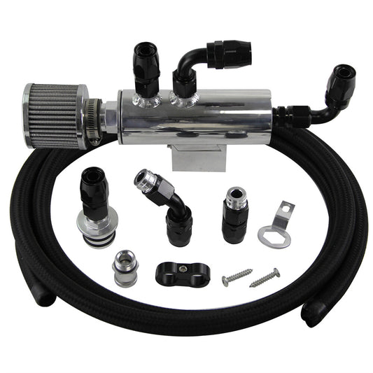 Oil Catch Can Reservoir Breather Filter Hose Fittings Kit for Honda for Civic EG EK