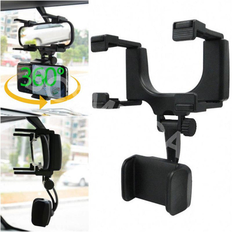 360¡ã Accessory Car Rearview Mirror Mount Stand Holder Cradle For Cell Phone GPS