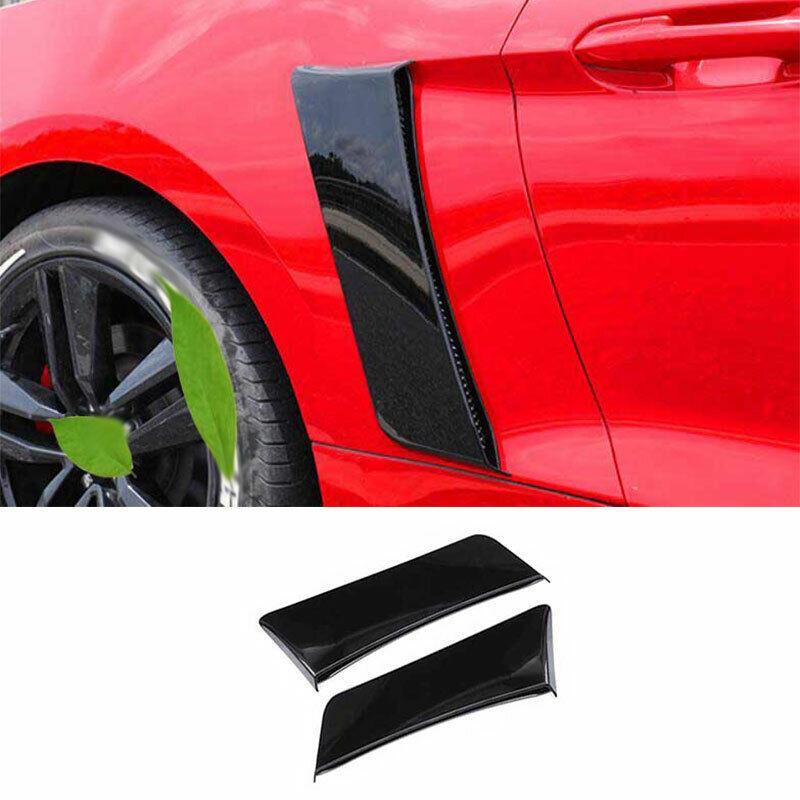 for Ford for Mustang 2015-2022 ST Gloss Black Rear Vent Fender Flank Cover Trim 2PCS