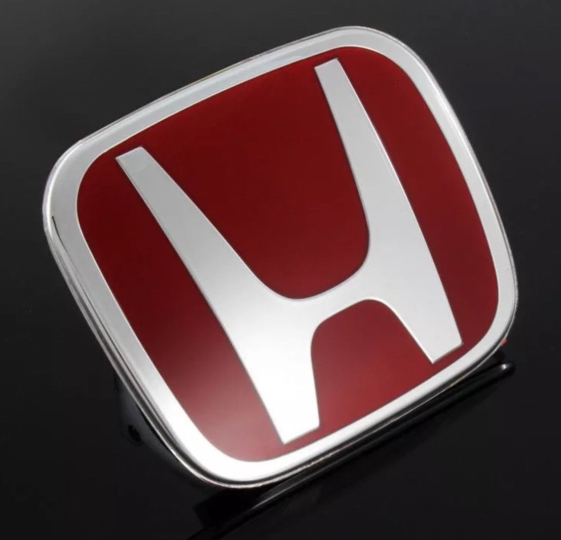for Honda for Civic Red H JDM Badge 06-11 Rear/Rear 2DR Coupe Rear Only