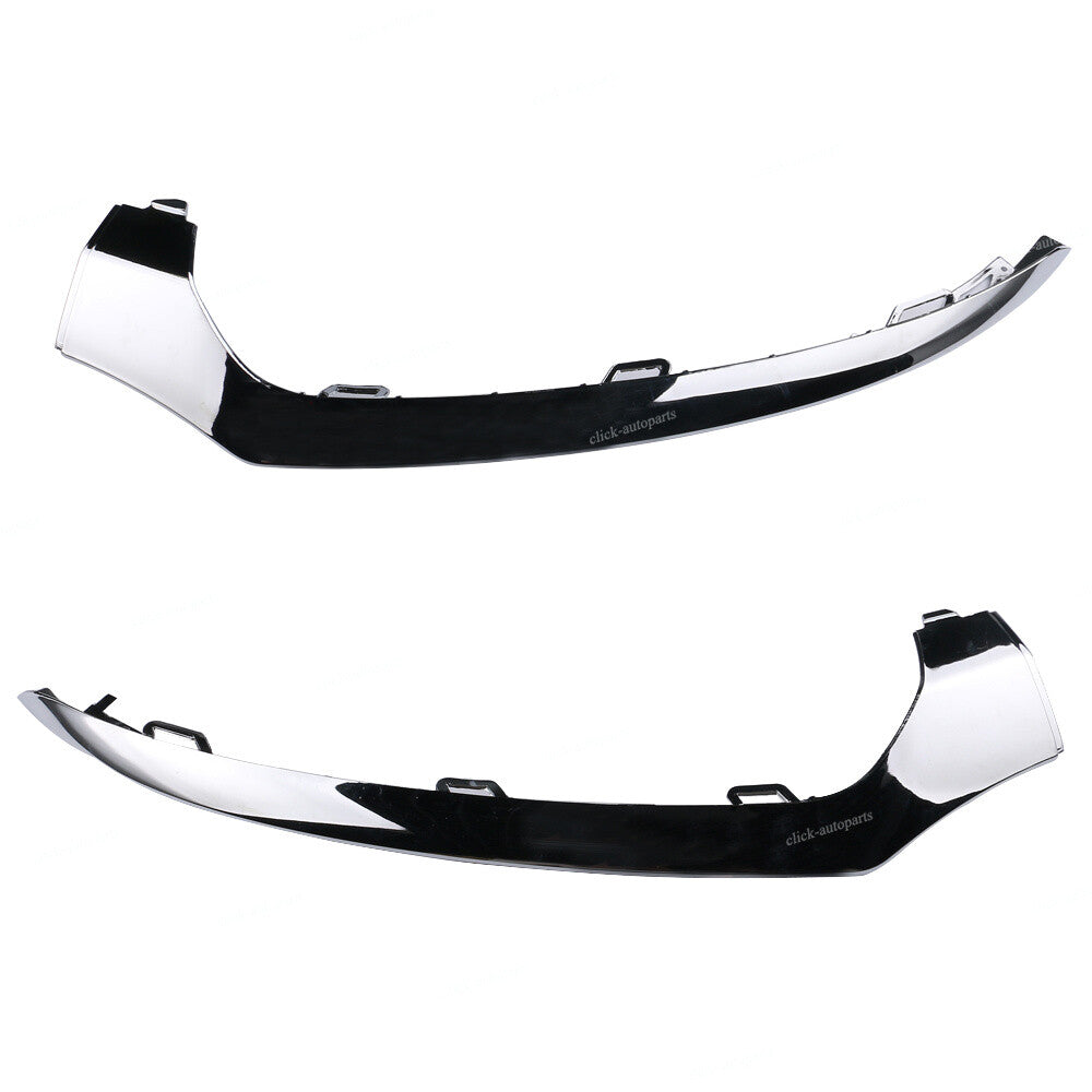 2pcs Front RHLH Chrome Bumper Lower Lip Trim Fits 2015 2016 for Benz C300 C400 C63