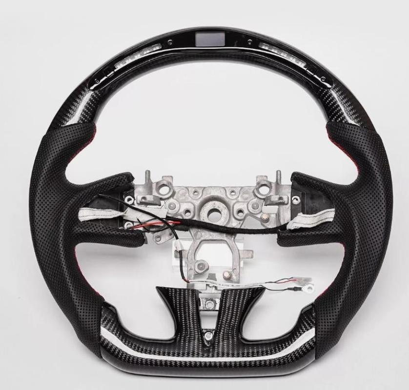 Carbon fiber steering wheel with LED sport band heating suitable for INFINITI Q50 and QX50 (2013-2017)
