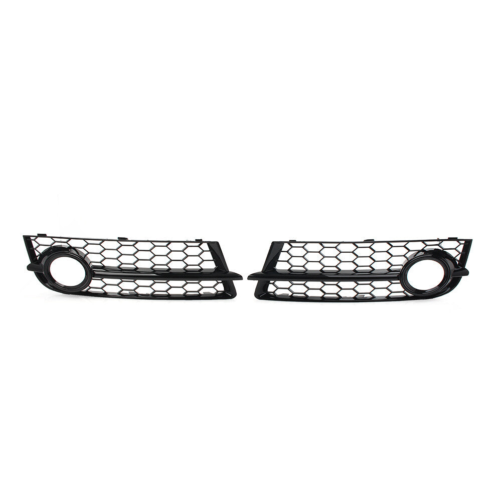 Pair Front Bumper Honeycomb Mesh Fog Light Grille Cover for Audi TT 8J 2006-2014