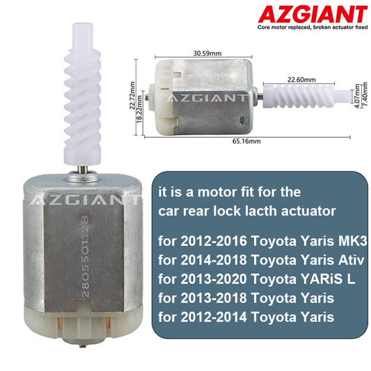 1-piece set of rear trunk lock actuator motors for Toyota Yaris MK3 / Ativ / L
