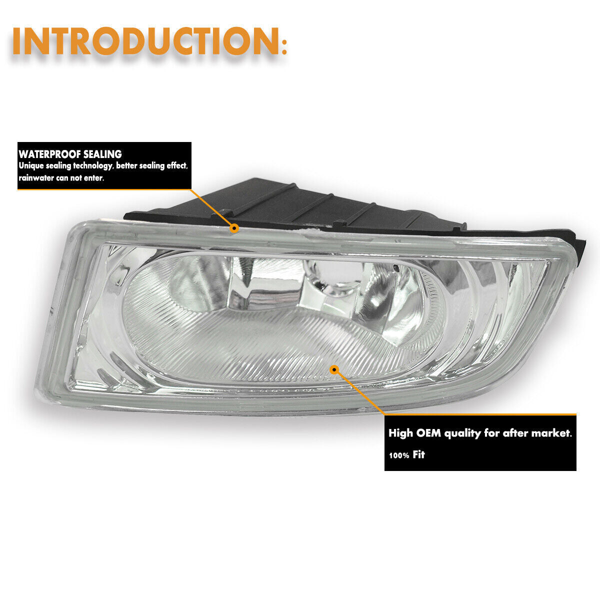 1Pair Driving Fog Lights Bumper Lamps Clear for Honda for Civic FD1 FD2 2006-2011