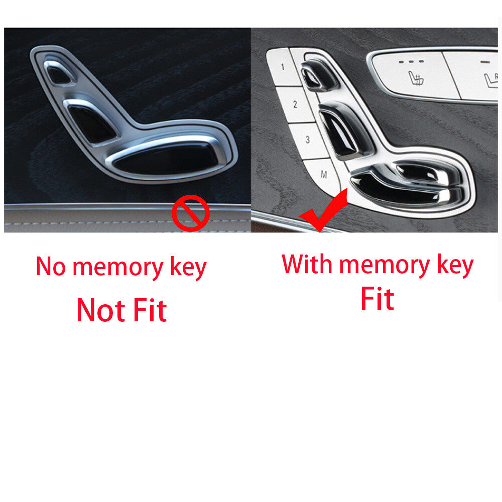 Carbon Fiber for Seat Adjustment Button Cover for Benz C E GLC Class W205 W213 2016+