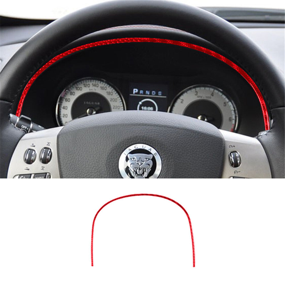 Red Dashboard Frame Decorative Trim Strip Cover Carbon Fiber for Jaguar XF 09-11