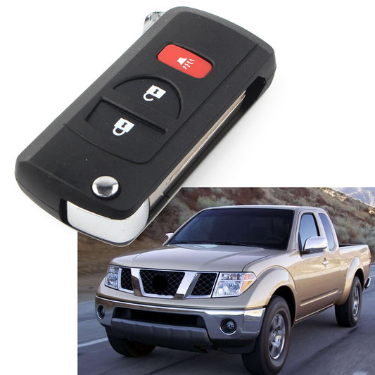 3 Button Modified Flip Remote Key Shell Case Fob for Nissan Quest Frontier Titan