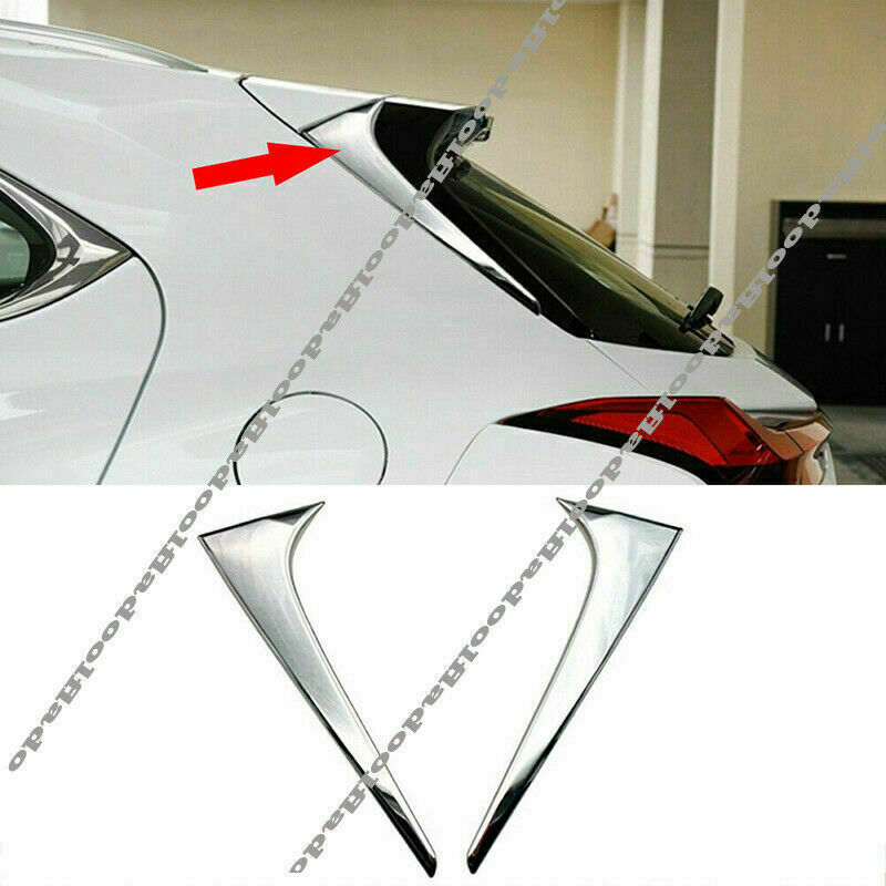 for Lexus UX 200 250h 2019-22 Triple Chrome Rear Window Wing Side Triangle Cover