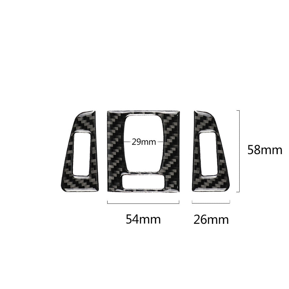 3Pcs Carbon Fiber Air Vent Outlet Trim Cover Fit for BMW 3 Series F30 2013-2019