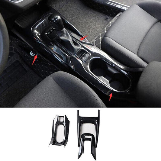 Carbon Fiber Central Console Gear Shift Panel 3pc for Toyota for Corolla 2019-2021