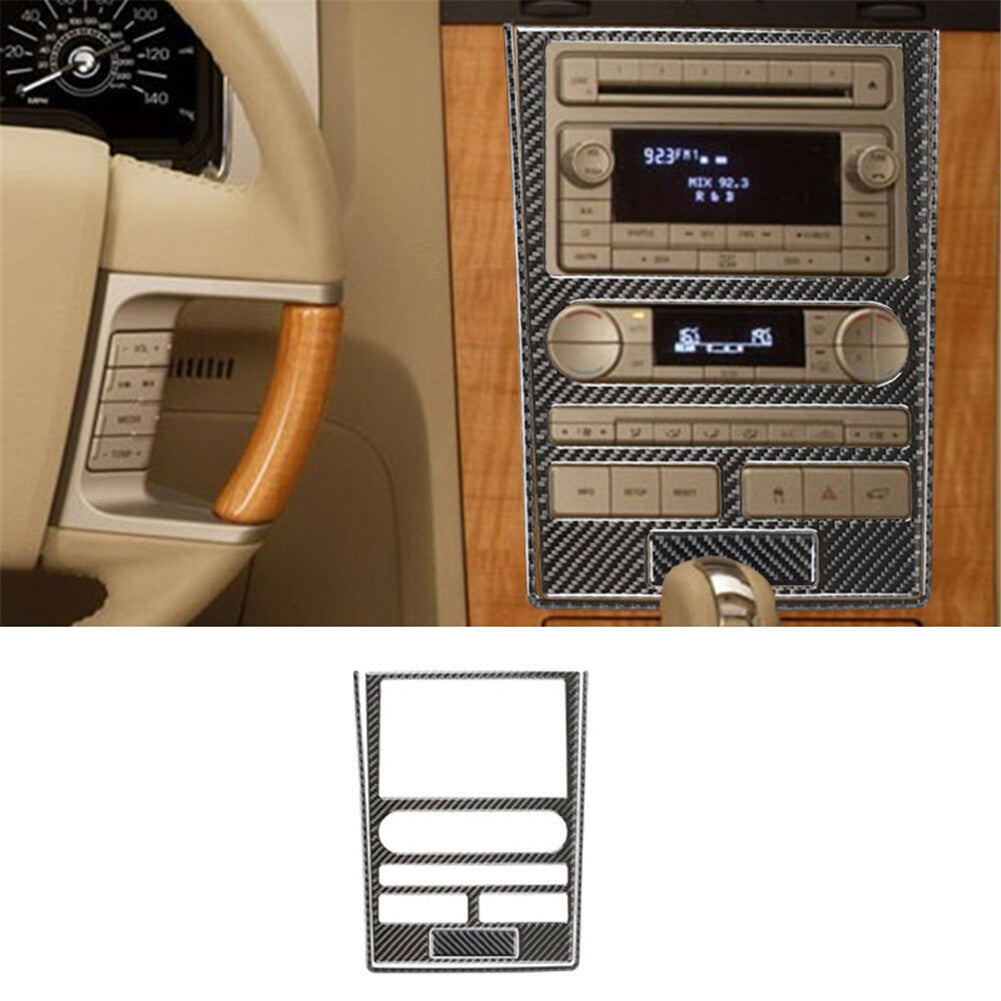 3Pcs Carbon Fiber Center Control Trim Cover for Lincoln for Navigator 2007-2014