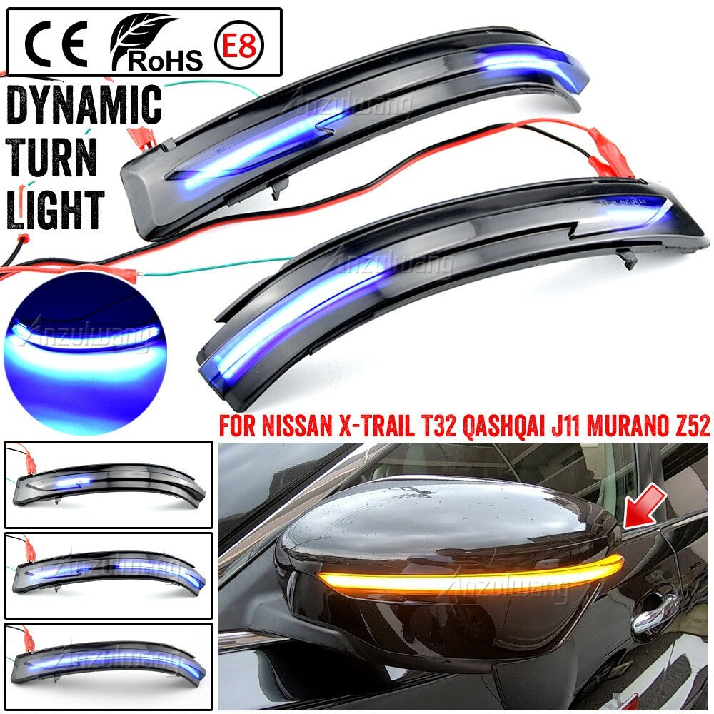 Dynamic Turn Signal Light for Nissan X-Trail Rogue T32 2014-2018 Qashqai