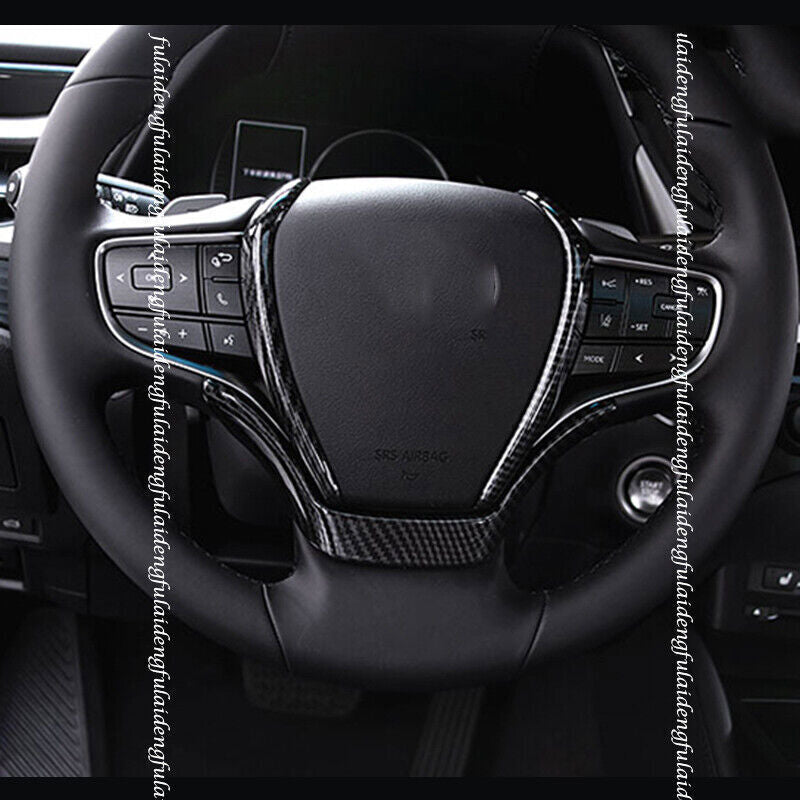 for Lexus ES350/300h/250 2019-22 Carbon Look Steering Wheel Moulding Cover Frame