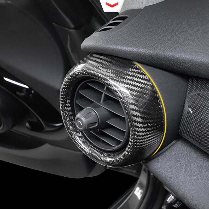 Real Carbon Fiber Air Vent Outlet Cover Trim For 14-21 for Mini Cooper F55 F56 F57