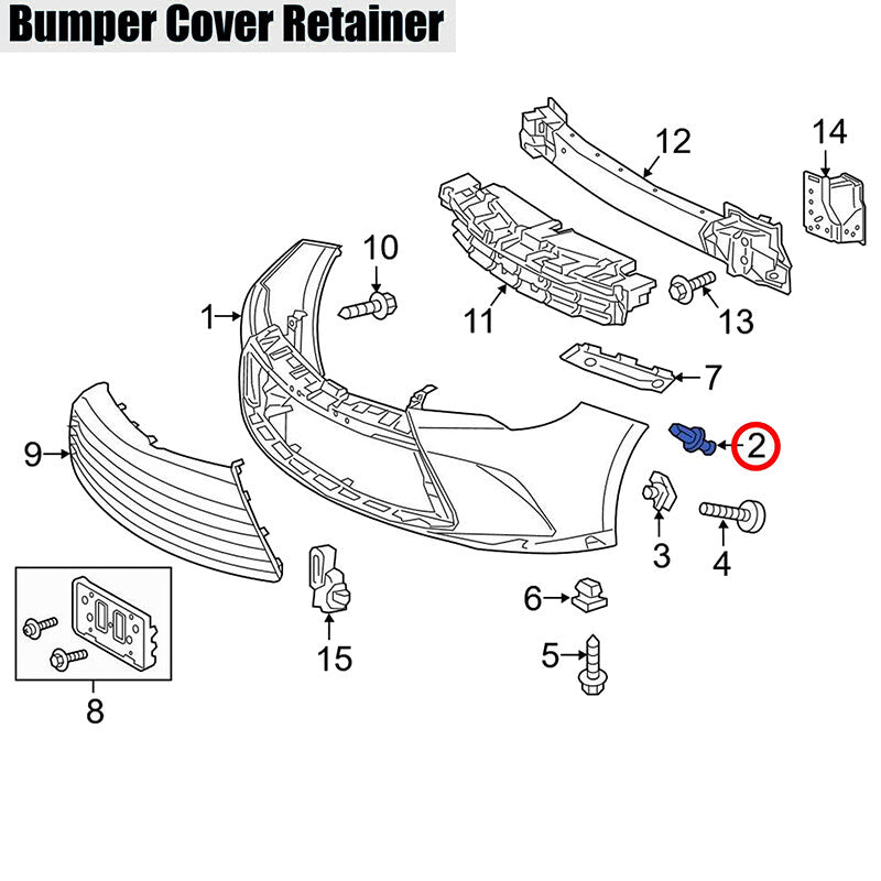 10-piece pack of tailgate liner clips and boot cover liner fasteners for BMW 328d, 328i, 750Li
