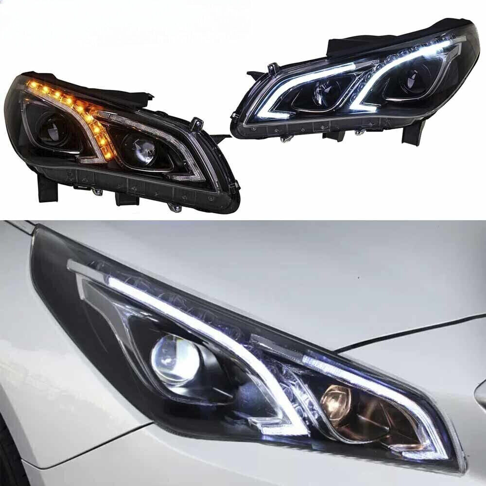 2 pieces for Hyundai Sonata 15-17 LED headlights DRL rotation sequence signal Lo/Hi beam