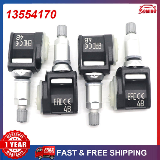 4X TPMS Tire Pressure Sensor 13529770 13530661 433MHz For GM for Chevrolet for Cadillac