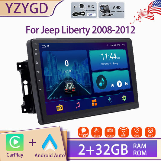 Android Auto Carplay Car Stereo Radio GPS Navi Screen for Jeep Liberty 2008-2012